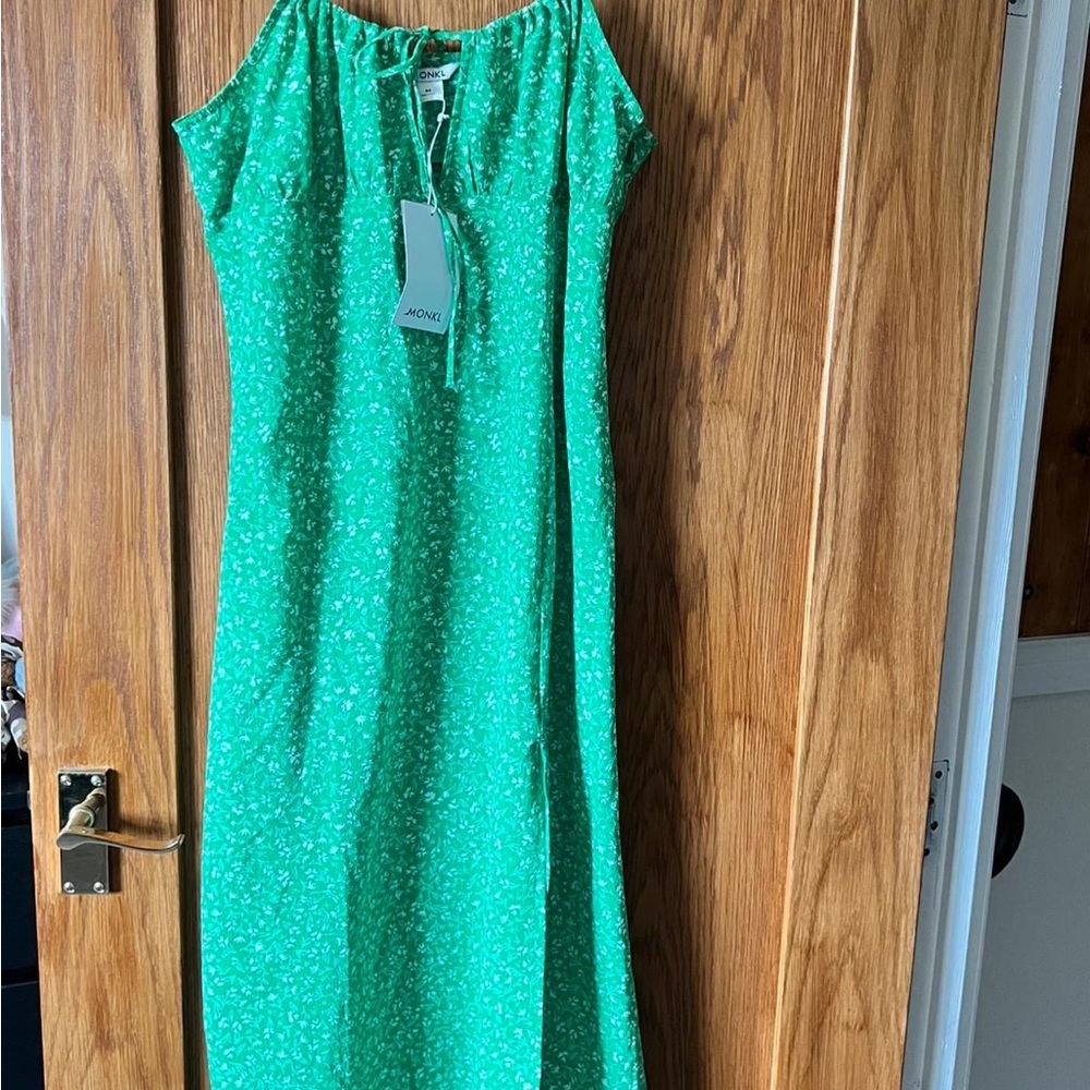 Monki Emerald Green Maxi Sundress with Scoop Neck